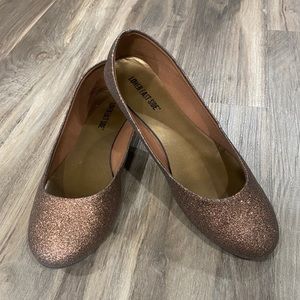 Bronze Glitter Flats